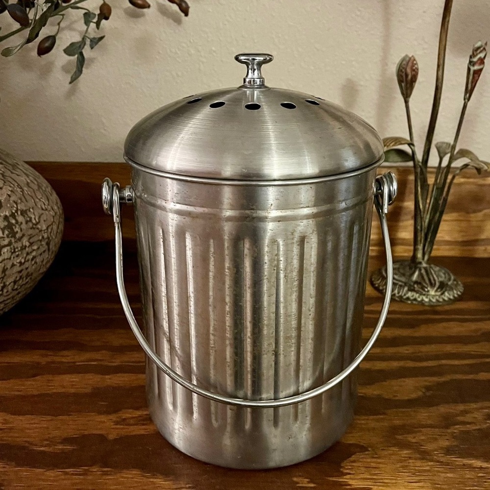 Stainless Steel Compost Bin - NWOT